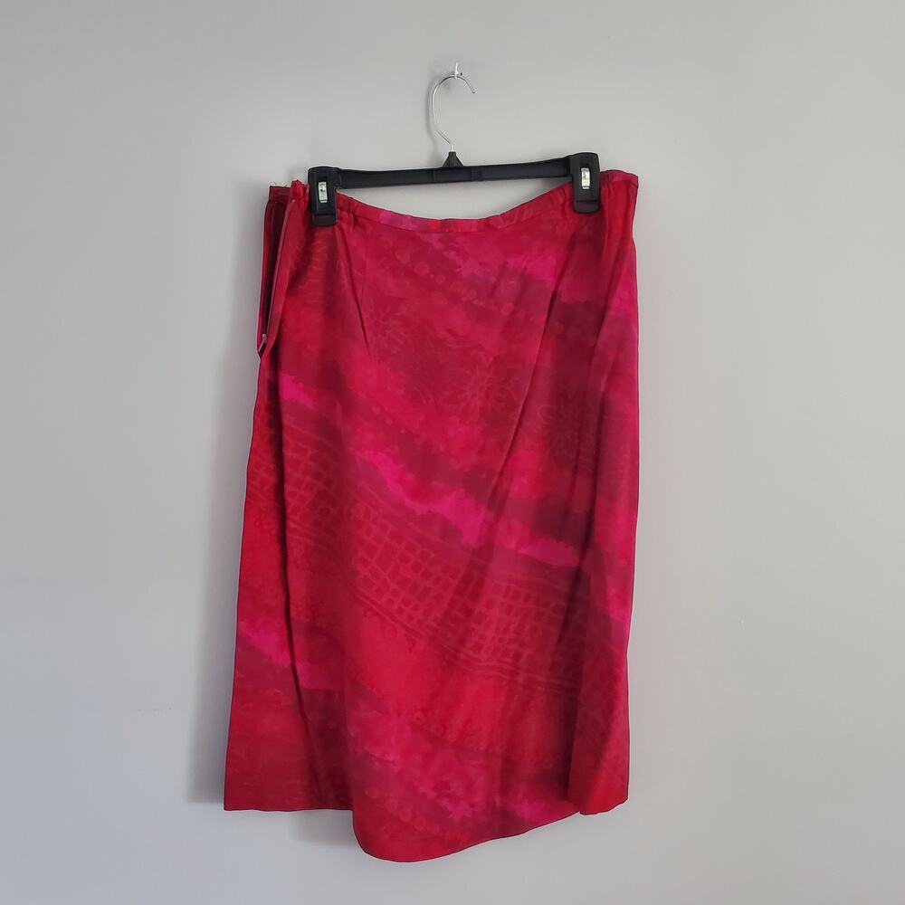 Bice Red Floral Midi Maxi Skirt 14 - Picture 2 of 6